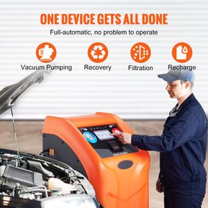 Kit Macchina di Recupero AC Completamente Automatica con Bilancia Elettronica Integrata e Compressore per Refrigeranti R134A+R1234YF, Strumento per Riparazione Auto - Product Image 3