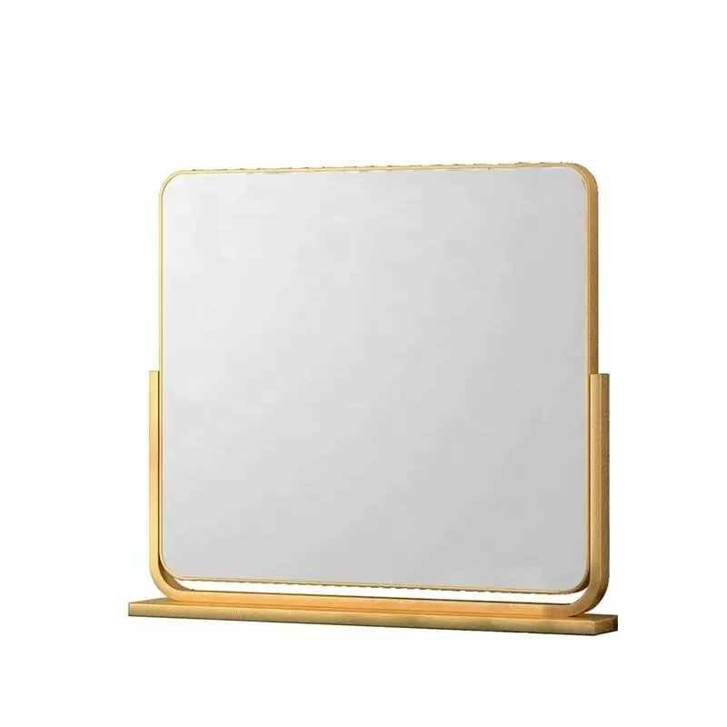 Swt 2023 Fabrieksprijs Metalen Messing Gouden Spiegel Make-Up Tafelspiegels