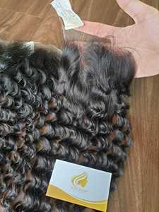 Visón negro encaje HDRaw pelo mejor calidad Frontal vietnamita sin procesar cabello humano crudo precio al por mayor ajuste toda la piel envío gratis - Product Image 2