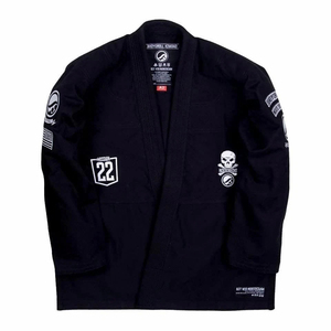 Kimono de Jiu Jitsu Shoyorol Fighter Gi de primera calidad, uniforme personalizado con logo, color negro, uniforme brasileño de BJJ 100% algodón - Product Image 1