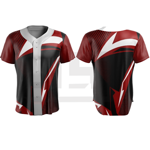 Camisa con botones, jersey de béisbol tipo pullover, jersey de béisbol con cuello en V, jersey de béisbol con cuello redondo, jersey de béisbol de manga corta - Product Image 5