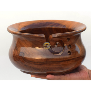 Cuenco de Hilo de Madera Estilo Antiguo, de Teca Pulida Jali, con Decoración Tallada Ovalada, Soporte para Regalos, Hogar, Cocina, Animal, de AYAANS - Product Image 3