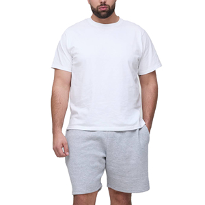 Men's Breathable Running Sports <b>Set</b> Cotton T Shirt And Shorts Casual Summer Training Clothing With Logo Printing - Product Image 1