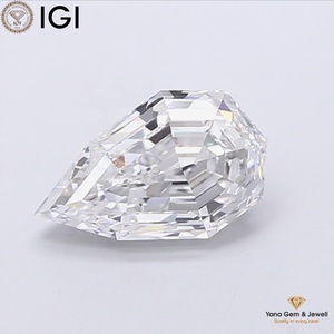 Diamante Cultivado en Laboratorio CVD de Color D y Claridad VVS2 con Certificado IGI, Corte Pera Escalonado de 3.01 Quilates para Colgante Solitario de Lujo, Regalo - Product Image 1
