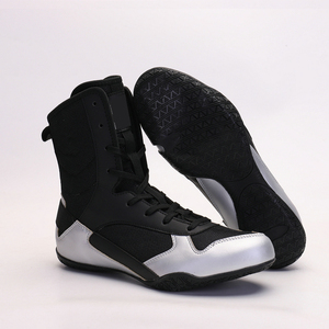 Botas de Boxeo con Correa de Gancho y Bucle, Doble Bloqueo para Estabilidad del Tobillo, Botas Protectoras de Caña Alta para Boxeo, Soporte de Tobillo para Sparring Pesado - Product Image 6