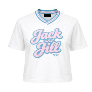 T-shirt en coton doux à col rond et manches courtes avec patch brodé Varsity – Vêtement décontracté et tendance pour tous - Product Image 1