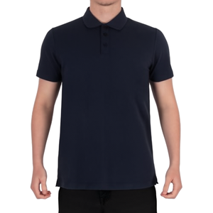 <b>Men's</b> Navy Blue Short Sleeve Cotton Polo Shirt Regular Fit Solid Color Casual Knitted Pique Breathable Design Plo Shirts for <b>men</b> - Product Image 3