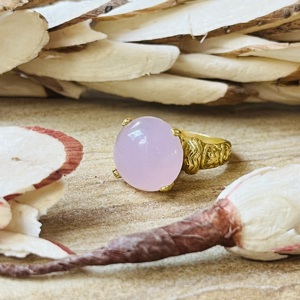 Unique Premium Design Rose Quartz <b>Statement</b> <b>Ring</b> Women’s Brass <b>Ring</b> 18k Gold Plated Boho Dainty <b>Ring</b> Wholesale Handmade <b>Ring</b> - Product Image 5