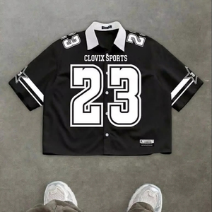 CLOVIX SPORTS เสื้อเชิ้ตแขนยาวผู้ชายสีพื้นสำหรับฤดูร้อน คอกลม สวมใส่สบาย ทรงหลวม ผ้าฝ้าย 100% เป็นมิตรกับสิ่งแวดล้อม ระบายอากาศได้ดี แห้งเร็ว - Product Image 1