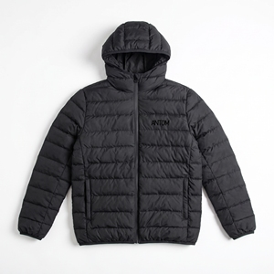 Winter Custom Hooded Stand Collar Embroidery Shiny Puffer Jacket Heavy Designer Puff <b>Padded</b> <b>Coat</b> Oversized 2026 Mens - Product Image 2