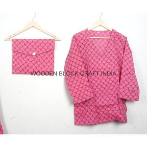 Conjunto de Pijama Elegante y Modesto de Manga Larga con Cuello en V 100% Algodón para Mujer, Ecológico, Suave y Transpirable para Verano - Product Image 6