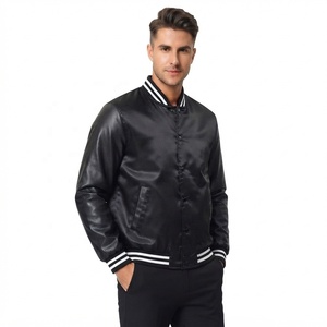 Veste universitaire en polyester satiné KVJ17 pour hommes et femmes, col montant, manteau d'hiver, broderie, respirant, écologique, séchage rapide - Product Image 4