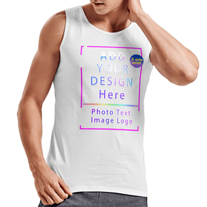 เสื้อกล้ามผู้ชายแบบกำหนดเอง แบรนด์โลโก้ส่วนตัว เสื้อที่ระบายอากาศได้ดี ดีไซน์ด้านหน้าแบบสปอร์ต ออกแบบรูปภาพ ข้อความ ของคุณเอง สำหรับออกกำลังกาย วิ่ง - Product Image 5