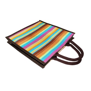 Sac fourre-tout en jute laminé réutilisable, plusieurs couleurs, faible MOQ, en stock, nouveau design, haute qualité, pour le shopping et la plage – Offre Spéciale - Product Image 2