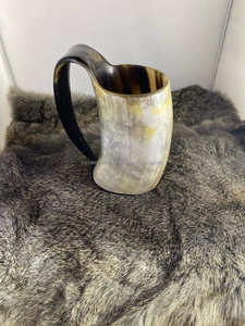 Cuerno Diseño único Hecho a mano Cuerno de búfalo Jarra de cerveza para el hogar Hotel Restaurante DE LA India - Product Image 4