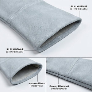 Gants de travail en cuir de vachette de qualité supérieure, flexibles et respirants, pour la protection des mains, vente en gros - Product Image 6