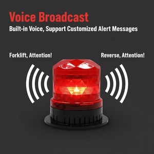 Luz de Advertencia LED Industrial para Montacargas, DC 12-100V, Alarma Audible de 105 dB, Luz Estroboscópica Intermitente, Protección IP65, <span class=keywords><strong>16</strong></span> Tonos Opcionales - Product Image 4