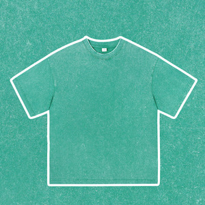 เสื้อยืดผู้ชายทรงปกติแบบสบายๆ ผ้าฝ้ายถัก 100% ลายตัวอักษร ดีไซน์เรียบง่าย ล้างสีแบบแอซิด พิมพ์ลายดิจิตอล ขายส่ง - Product Image 6