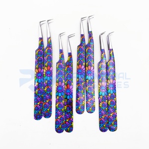 Pince à épiler RMI Regular 90 degrés, pointe recouverte de papier, préhension simple, précision 10 mm, pour extensions de cils, en acier inoxydable japonais, dentelée - Product Image 6