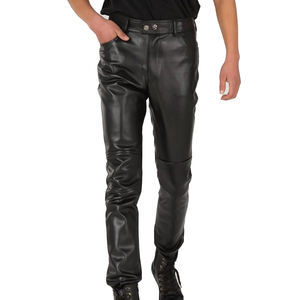Pantalon en cuir pour homme de qualité supérieure, meilleur prix, 100% cuir véritable, respirant, meilleur design, couleur noire, en vente, fabriqué au Pakistan - Product Image 2