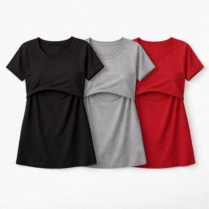T-shirts d'allaitement haut de gamme en gros pour mamans - Options OEM directement du fournisseur d'usine - Product Image 5