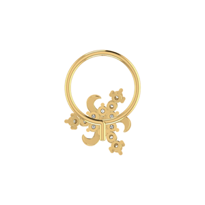 AJRETAIL Clou de nez en diamant naturel 0,07 carat - Or 14 carats, taille brillant, forme fleur, style ethnique, pour femme, couleur HI, clarté VS-SI - Product Image 5