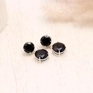 Boucles d'oreilles pendantes en onyx noir, coupe ronde, argent sterling 925 |   Bijoux en pierres précieuses noires naturelles |   Boucles d'oreilles pendantes élégantes faites à la main pour femme - Product Image 4