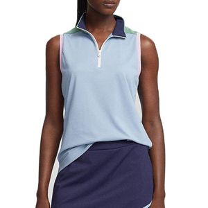 <b>Navy</b> <b>Blue</b> <b>Women's</b> Golf Outfit Sleeveless Polo Top With <b>Skirt</b> Matching Sportswear Tennis Golf Club Uniform - Product Image 1