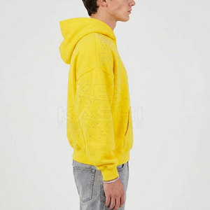 Vêtements d'hiver confortables et tendance, sweat à capuche basique en molleton 100% coton avec poche ornée de strass, conçu pour le streetwear, les looks décontractés et les voyages - Product Image 5