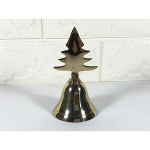 Campanas Colgantes de Metal Estilo Vintage en Latón Antiguo, Campanas Decorativas Hechas a Mano con Forma de Árbol de Navidad - Product Image 2
