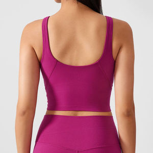 Soutien-gorge de sport pour femme en promotion – Haute qualité, extensible dans 4 directions, respirant, écologique, élasticité moyenne, XS personnalisable à l'avant - Product Image 3
