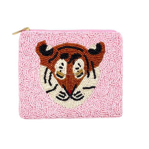 Handmade Beaded Embroidery Tiger Coin Purse Seed Beads Zipper <b>Wallet</b> Custom Gift Designer Fashion Luxury Compact Unisex - Product Image 6