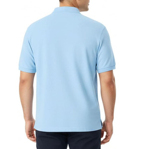 เสื้อโปโลผู้ชายสีฟ้าอ่อน – เสื้อยืดผ้าฝ้ายแขนสั้นสไตล์ลำลองคลาสสิก - Product Image 3