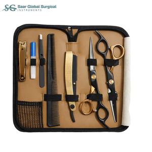 ชุดอุปกรณ์ตัดผมสำหรับช่างผมมือขวา Saar Global Surgical Professional พร้อมกรรไกรสแตนเลส 30 ซี่ หวี และอุปกรณ์จัดแต่งทรงผมสำหรับร้านทำผม - Product Image 1