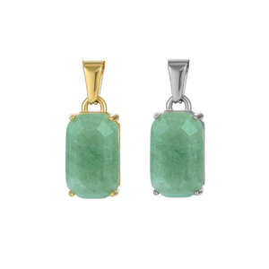 Colgante de Aventurina Impermeable para Hombre, Oro 18K, Plata, Jade Natural, Spectrolita, Colgantes de Moda con Diseño de Vacío - Product Image 5
