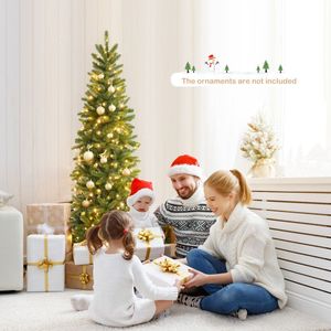Albero di Natale Artificiale Pre-Illuminato di 1,8 Metri con 648 Punte in PVC PE, Eleganti Decorazioni Natalizie - Product Image 3
