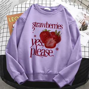 Sudaderas con capucha para mujer, sudaderas con capucha Sweet Strawberry para mujer, sudadera básica de forro polar cálido, sudaderas con capucha suaves de cuello redondo de calidad profesional - Product Image 4