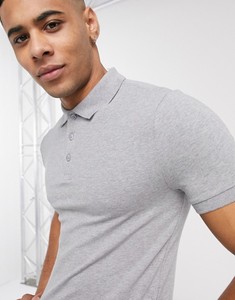 Polo de Piqué de Algodón Gris de Manga Corta para Hombre, Diseño Casual con Botones, Tejido Sólido Antiarrugas, Corte Regular - Product Image 3