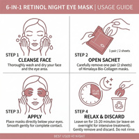 Masque pour les yeux bio-collagène, traitement de nuit contre les cernes et les rides, patchs hydrogel pour les yeux au rétinol et à la caféine, soins de la peau coréens