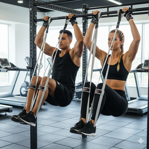 Correas Abdominales Colgantes Rexfit Sports Fitness con Soporte Acolchado para Brazos, para Fortalecer el Core, Ejercicios de Abdominales y Elevación de Piernas, Equipo para Gimnasio en Casa - Product Image 2