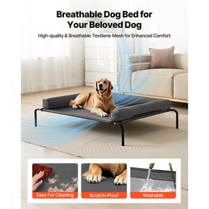 Portable XL Dog Bed for <b>Large</b> Dogs Elevated Raised Dog Cot Washable <b>Pillow</b> Indoor Outdoor Print Pattern Pet Cooling Hammock Bed - Product Image 2