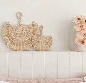 Ventilateur mural artisanal en rotin naturel pour enfants, ornement suspendu tissé bohème pour la décoration de la chambre d'enfant - Product Image 4