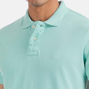 Polo de Manga Corta para Hombre, Color Sólido, Algodón Piqué, Tejido Transpirable, Estilo Casual - Product Image 6