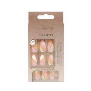 เล็บปลอมแบบกดติด 10 ชิ้น สีชมพูหวาน ทรงเหลี่ยมยาว วัสดุ ABS ขายส่ง ลายฝรั่งเศสสำเร็จรูป สไตล์ INS ขายดี - Product Image 1