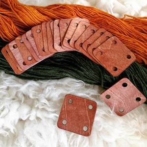 Tarjetas de Tejido de Madera Pulida con Arte Folclórico Ecológico Personalizadas, Cortadas con Láser, Cuadradas de 1.9x1.9 Pulgadas, 4 Agujeros, Herramientas de Telar DIY, Artesanía Hecha a Mano - Product Image 6