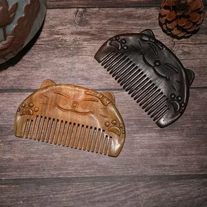 Peine de Madera Natural Hecho a Mano para Masaje del Cuero Cabelludo, para el Hogar, Salón o Viajes, Mango de Madera con Elegante Caja, Artesanía Natural - Product Image 2