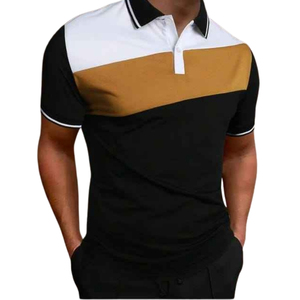 High Quality Patchwork Casual Sport Short Sleeve Polo Shirt Cotton Breathable Soft Comfortable Lightweight Classic Shirt - Product Image 2