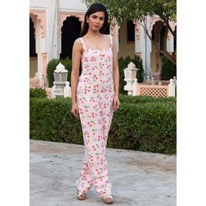 จั๊มสูทเอวสูงสีชมพูเชอร์รี่สำหรับผู้หญิง ไซส์ XS ดีไซน์ระบายอากาศได้ดี เหมาะสำหรับชีวิตประจำวัน - Product Image 6