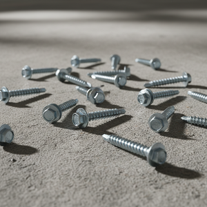 Hex Washer Head Hex Drive Self Drilling TEK Point <b>Screws</b> Class 4.8/6.8 Coarse Thread Zinc Plated Carbon Steel Inch DIN/ANSI PDC - Product Image 1