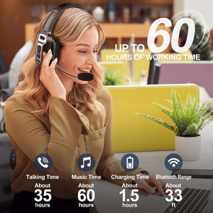 Camionista per 5.2 Bluetooth auricolare specializzato con cancellazione del rumore microfono per telefoni e PC - Product Image 4